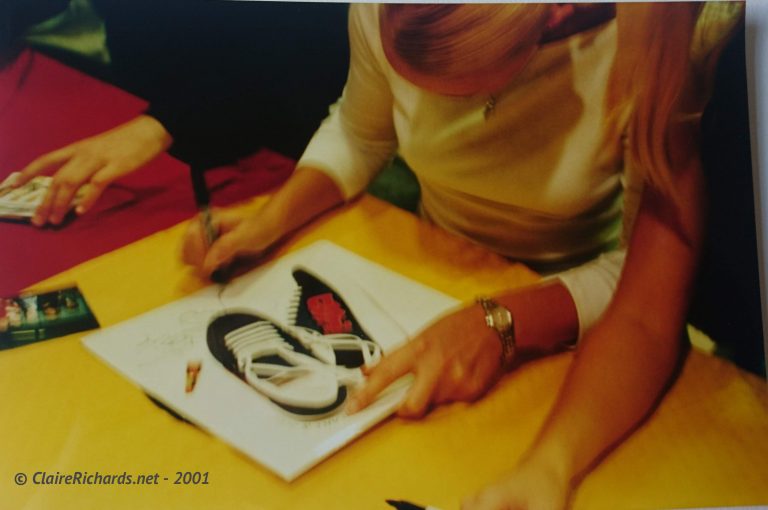 Claire Richards signing TSD Vinyl