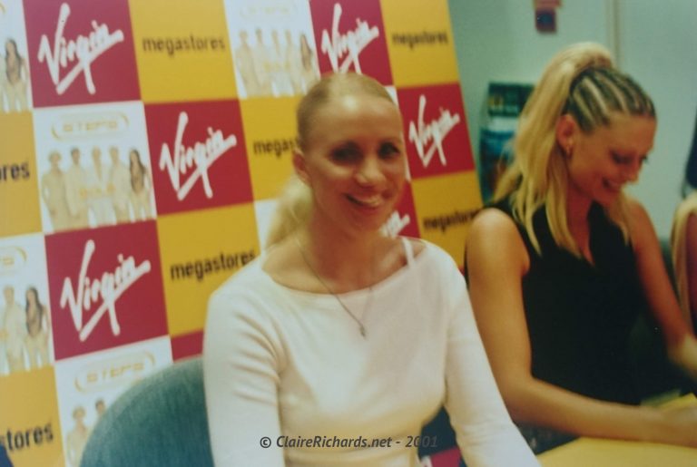 Claire & Faye at Gold Signing 2001