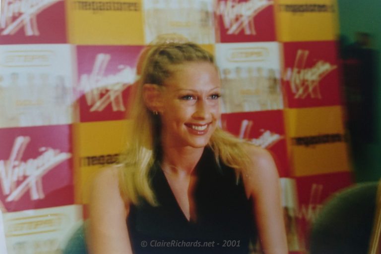 Faye at Gold Signing 2001