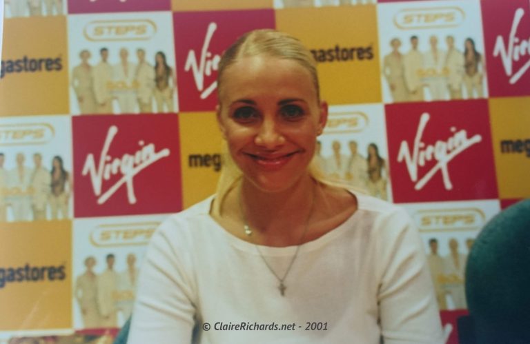 Claire at Gold Signing 2001 - 2